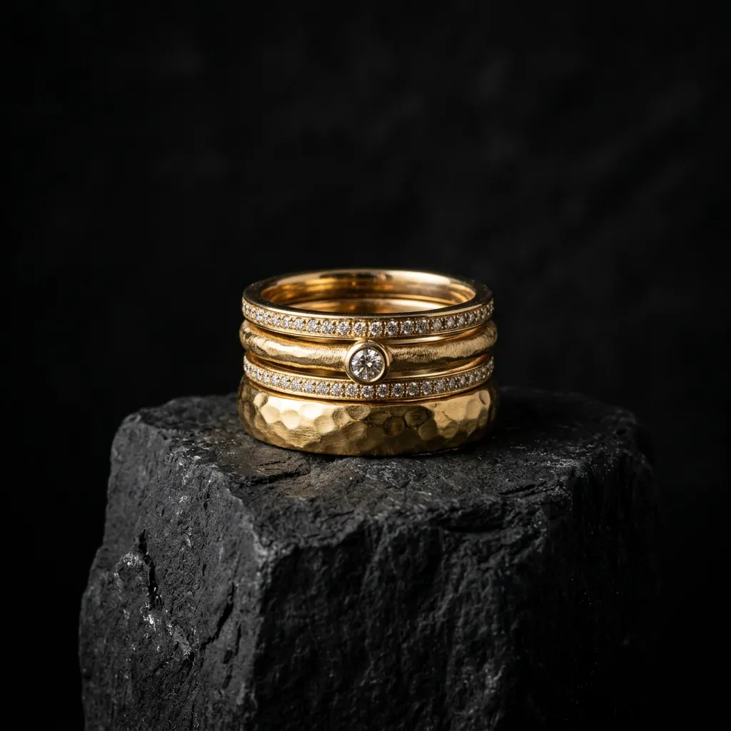 Rings from the upcoming SENSIGOLD collection